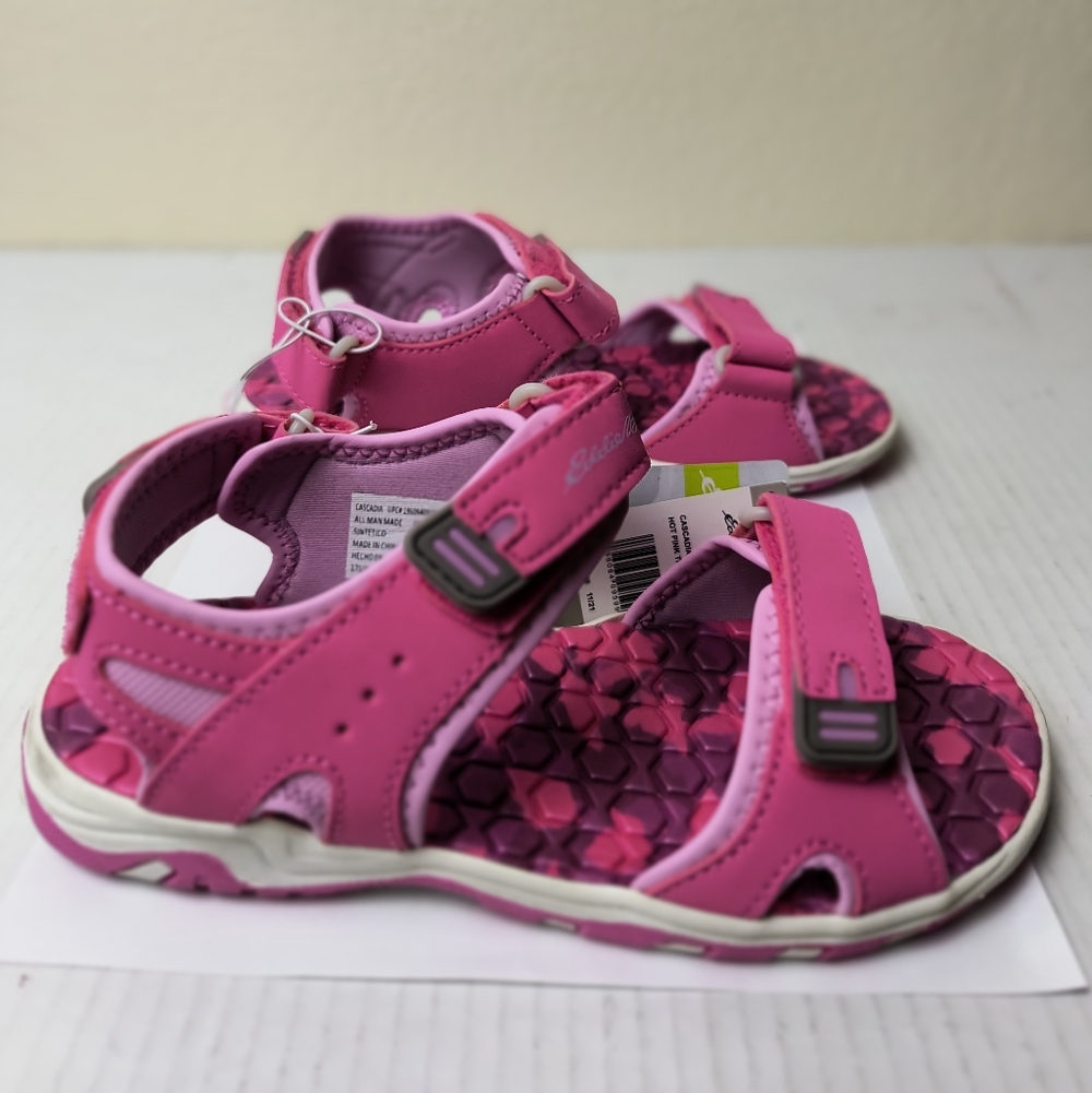 Eddie Bauer River Sandals Little Girl Size 3M Cascadia Hot Pink Tie Dye
